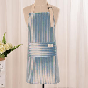 Tabliers réglables à dos nu recyclables et durables 100% coton lin jardin cuisson tabliers de cuisine personnalisés pour adulte - Product Image 1