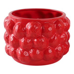 Vaso per Fiori in Ceramica a Forma di Fragola con Design a Bolle Texturizzate per Piante da Interno ed Esterno - Product Image 1