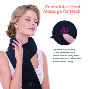 Bantalan pemanas listrik, bungkus pemanas listrik bebas genggam leher untuk menghilangkan rasa sakit leher untuk mendaki mobil kantor rumah - Product Image 5