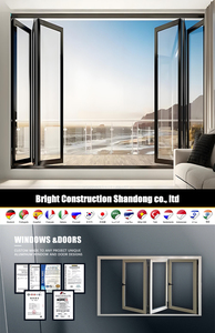 Puerta de Vidrio Plegable Corredera de Aluminio con Doble Vidrio Personalizada, Puerta de Patio Bi-fold con Rotura de Puente Térmico de Aluminio para Balcón - Product Image 5