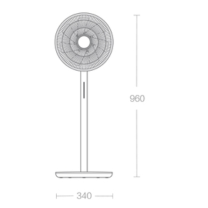 Ventilateur sur pied <span class=keywords><strong>Smartmi</strong></span> <span class=keywords><strong>3</strong></span>, ventilateur à conversion de fréquence CC sans fil, vent naturel, ultra-silencieux, pales de ventilateur électriques, refroidissement - Product Image 3