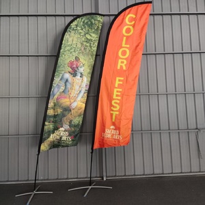 Оптовая продажа, уличный большой флаг с перьями, развевающийся пляж, реклама с основанием для стойки, наружные рекламные флаги и баннеры - Product Image 3