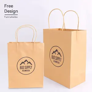 शीर्ष-रैंकिंग उत्पाद थोक कस्टम लोगो पर्यावरण के अनुकूल ब्राउन फास्ट फूड दूर ले क्राफ्ट पेपर बैग