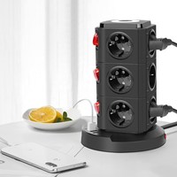 Nouvelle tendance protecteur de surtension prise verticale électrique prise d'extension de tour pivotante