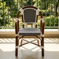 Chaises Commerciales Modernes Françaises pour Jardin, Restaurant, Mobilier de Terrasse, Chaise de Café, Ensemble Table à Manger pour Utilisation Extérieure en Magasins, Cafés, Salons de Thé