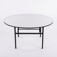 Ensemble de tables de salle à manger d'extérieur pliantes, tables de fête personnalisables, grande table de banquet, table ronde pour événements de mariage, location pour hôtels