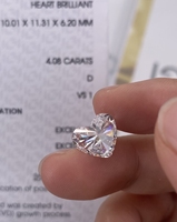 Diamante Sintético Cultivado en Laboratorio, Corte Corazón, VVS1, Color Excelente D, Certificado IGI, Marca Hemu, Venta al Por Mayor de Fábrica en Henan