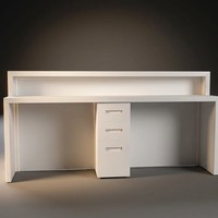 Comptoir d'accueil LED moderne de luxe pour hôpital, clinique, salon de beauté, immeuble de bureaux, centre commercial, magasin de détail, hauteur réglable, LED