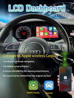 Lecteur multimédia automobile à double écran, instrument numérique à cristaux liquides pour Audi A4 2009-2016, Carplay, Android Auto, navigation GPS