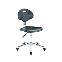 Chaise de laboratoire industrielle ESD de haute qualité en mousse PU noire pivotante antistatique réglable en hauteur