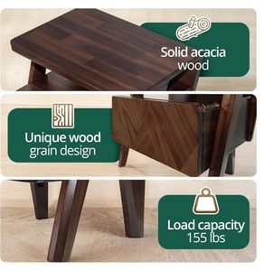 <span class=keywords><strong>Table</strong></span> <span class=keywords><strong>de</strong></span> <span class=keywords><strong>chevet</strong></span> en chêne, style Art déco du milieu du siècle, avec tiroir et étagère ouverte, <span class=keywords><strong>table</strong></span> d'appoint artisanale à grain <span class=keywords><strong>de</strong></span> bois apparent - Product Image 5