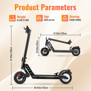Livraison gratuite Scooter électrique depuis l'entrepôt américain Puissant avec fourche avant à suspension haute vitesse 500W pour adulte - Product Image 5