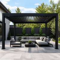 Pergola extérieure, abri solaire, ventilation, résistant à la rouille, espace ouvert, développement architectural, construction architecturale