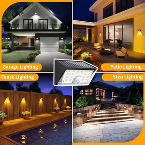 IP65 không thấm nước 22led năng lượng mặt trời cảm biến chuyển động đèn tường sáng an ninh lũ chiếu sáng cho sân vườn hàng rào cửa trước ngoài trời - Product Image 3