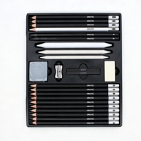 Kit de crayons à dessin professionnels FSC avec logo personnalisé d'usine, ensemble de crayons à dessin avec gomme et taille-crayon OEM pour fournitures artistiques