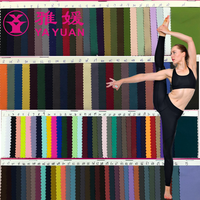 Stock lot couleurs 4 way stretch 73 nylon 27 spandex body double face pantalon de yoga tissu