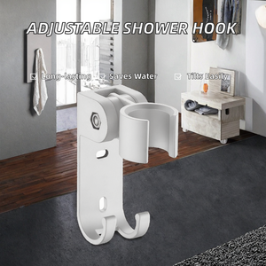 Support mural réglable à 90° pour <span class=keywords><strong>pommeau</strong></span> <span class=keywords><strong>de</strong></span> <span class=keywords><strong>douche</strong></span> en aluminium brossé moderne, idéal pour la vente en gros - Product Image 2