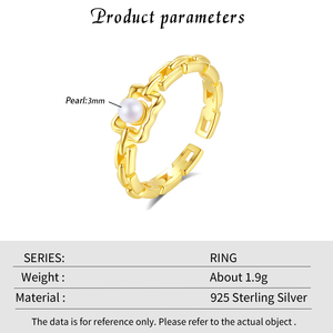 Extreme 925 Sterling Silver <b>Open</b> <b>Ring</b> with Pearl Unique Fashion <b>Rings</b> High Quality Custom Jewelry Woman <b>Rings</b> - Product Image 6