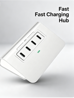 Hub Aluminium Alloy 4-in-1 Tipe C 3.1 10Gbps Kecepatan Tinggi Adaptor Multiport Tersedia