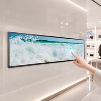 Monitor de Señalización Digital Comercial de Escritorio con Pantalla LCD Ultra Ancha Táctil de 37 Pulgadas, OEM ODM