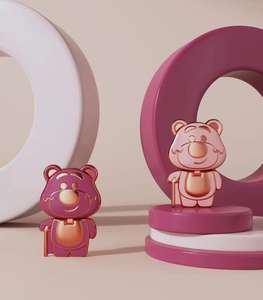 ขายส่ง ที่วางโทรศัพท์แบบตั้งโต๊ะ หมุนได้ พับได้ ลายการ์ตูนสตรอว์เบอร์รี่น่ารัก ใช้สำหรับแต่งหน้าได้ - Product Image 2