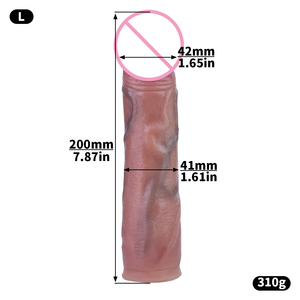 FRRK penis şekilli erkek bekaret cihazı horoz kafes penis kilitli silikon penis ve 304 paslanmaz çelik horoz kafes BDSM chastity - Product Image 3