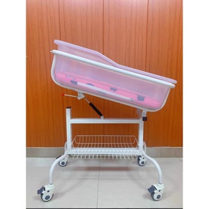 Lit bébé en acier inoxydable 800 x 450 x 850 mm, lit manuel pour nourrissons à usage hospitalier - Product Image 2