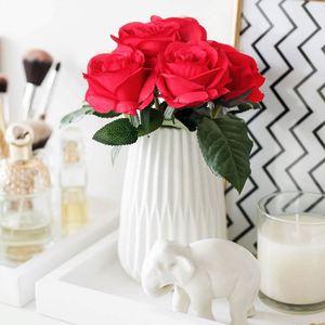 50cm High Quality Realistic Handmade Single Stem Silk Roses <b>Artificial</b> <b>Flowers</b> Samples Available Wholesale Christmas Back School - Product Image 3