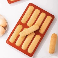 Moule en silicone pour biscuits à doigts à 8 cavités, moule à barres de céréales, moule à chocolat antiadhésif