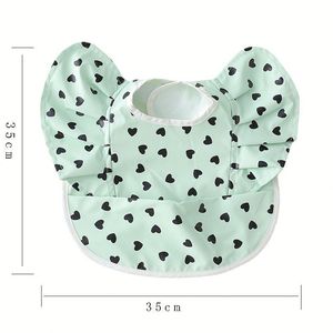 Hàn Quốc bé BIB đôi cánh thiên thần bé PU yếm không thấm nước - Product Image 3