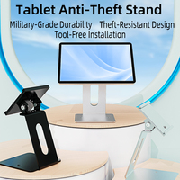 Support de tablette libre-service pour restaurant rapide, support mural antidérapant et antivol pour l'affichage des menus, installation facile