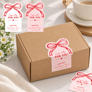 Étiquettes autocollantes pour boîtes cadeaux de Noël, étiquettes rectangulaires, logo personnalisé, fournitures d'emballage, étiquettes adhésives imperméables et durables - Product Image 2