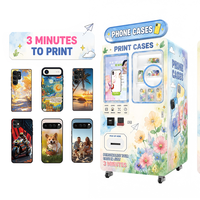 Machine distributrice de coques de téléphone personnalisées avec téléchargement de photos, fonctionnement simple pour les musées et les boutiques de cadeaux