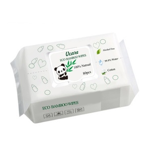 ผ้าเช็ดทำความสะอาดแบบใช้แล้วทิ้ง 50 ผืน ผลิตจากฝ้าย แอนตี้แบคทีเรีย ออร์แกนิค ย่อยสลายได้ทางชีวภาพ สำหรับทำความสะอาดผิวเด็กและใช้ในครัวเรือน (ขายส่ง) - Product Image 1