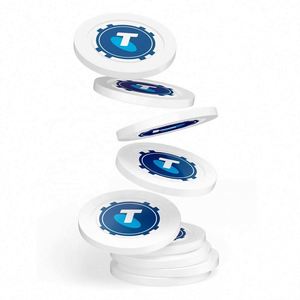 Jetons de poker en argile de taille pièce de monnaie, personnalisés, pas chers, pour cadeaux et souvenirs, et jetons de poker en argile ABS, pour ensemble de poker économique, en vente - Product Image 1