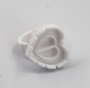 Virihashes hình trái tim keo Nhẫn Trắng nhựa ngọc bích đá pha lê Silicone Glass lông mi mở rộng chủ mô hình keo cup - Product Image 4