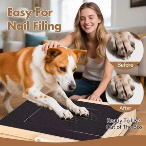 Griffoir à ongles pour chien en bois transfrontalier avec papier abrasif extractible, grattoir à ongles pour chien, sangle de traction, boîte à nourriture et espace de jeu. - Product Image 2