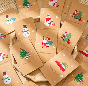 Cartes <span class=keywords><strong>de</strong></span> vœux <span class=keywords><strong>de</strong></span> Noël personnalisées avec logo, imprimées offset sur papier d'art, reliure parfaite, stock en vrac disponible - Product Image 6