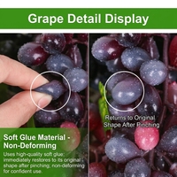 En gros, grappes de raisins artificiels en PVC avec effet givré, fruits de simulation, accessoires de photographie