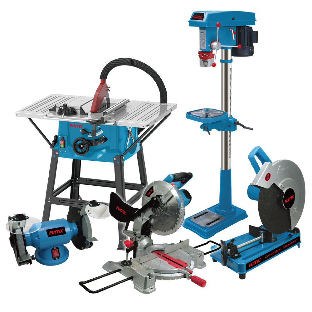 FIXTEC OEM Настольные инструменты Торцовочная пила Толщина настольной пилы Строгальный станок Настольный шлифовальный станок Отрезной пилой Сверлильный пресс