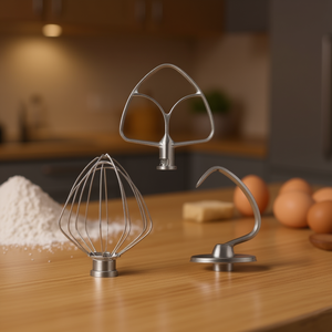 Juego de Accesorios para Batidora de Pedestal de Acero Inoxidable, 3 Piezas: Batidor, Gancho para Masa, Herramienta de Cocina para Uso Doméstico - Product Image 2