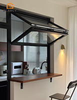 Fenêtre pliante verticale en alliage d'aluminium, style accordéon, insonorisée, isolante thermiquement, en acier inoxydable, pour café, cuisine, bar