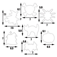 Moldes de Acero Inoxidable con Forma de Halloween para Galletas y Dulces, Juego de Cortadores de Galletas de Dinosaurio, Aptos para Lavavajillas, Microondas y Horno