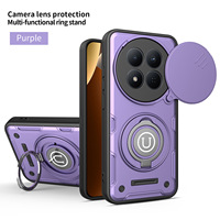 Étui de téléphone élégant en acrylique compatible avec Redmi Note 15 Pro Plus, support magnétique rotatif, résistant aux chutes