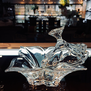 Độc Đáo Bền Vững Hiện Đại Pha Lê Thủy Tinh Lưu Trữ Jar Với Glass Nắp Cho Đường Và Kẹo Quà Tặng Doanh Nghiệp - Product Image 1