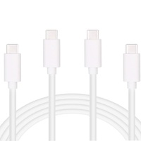 Kabel pengisian daya cepat, USB C ke USB C 20V 3A USB Tipe C 1M 60W untuk ponsel 16/16 Plus/16, Laptop dan Galaxy S24/S24 Ultra/S23
