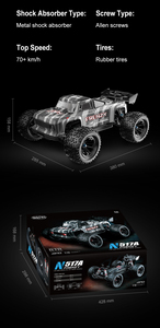 Voiture RC <span class=keywords><strong>HOSHI</strong></span> N517A 1/12 Brushless, 70 km/h, haute vitesse, tout-terrain, Monster Truck Frenzy 3S RTR, véhicule de loisir, pack de 1, 2 ou 3 batteries - Product Image 6