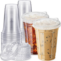 Groothandel PET plastic bekers, wegwerpbaar, transparant, voor koude dranken, koffie, thee, voor bar, café, restaurant, dranken, afhaal, levering.