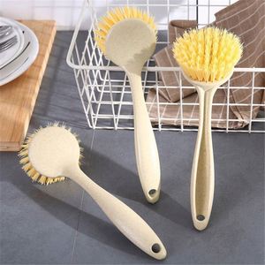 Hot Sales Long-Handle Dish Cleaning <b>Scrub</b> <b>Brush</b> PP Material Kitchen Sink & Pots Pans Cleaner Hand Design Dishwasher Applicable - Product Image 4