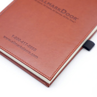 Carnet de notes personnalisé avec logo du fabricant, couverture en cuir PU gaufré, impression de journal